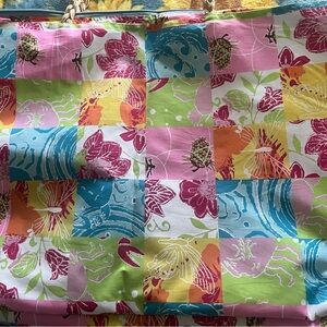 Floral Palm Beach Patchwork Tote Bag